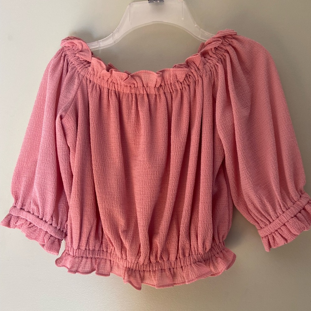 Pink Ruffle Top from Express